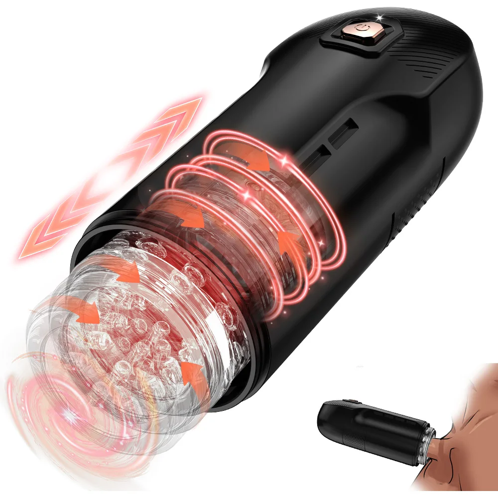 自動伸縮式男性用オナホールカップ、回転式マスターベーション機器、大人向けグッズ、男性用オナホールカップ、セックストイ