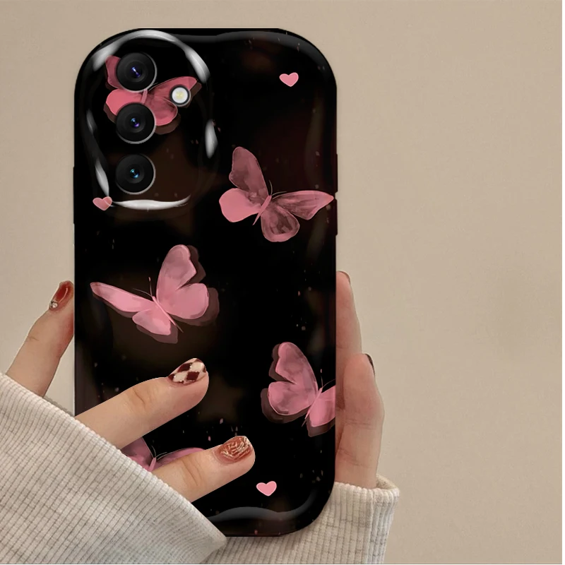 Bella custodia per fiori a farfalla per Samsung Galaxy A54 A34 A24 A14 A13 A53 A33 A73 A23 A52 A52S A32 A22 A12 A51 A71 Cover in Silicone