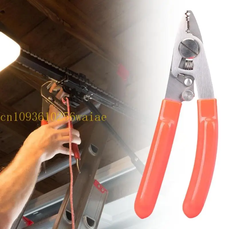 652F Professional 4 Port Fiber Cable Stripping Tool Adjustable Jaw Spring Mechanism Kevlars Shear Function