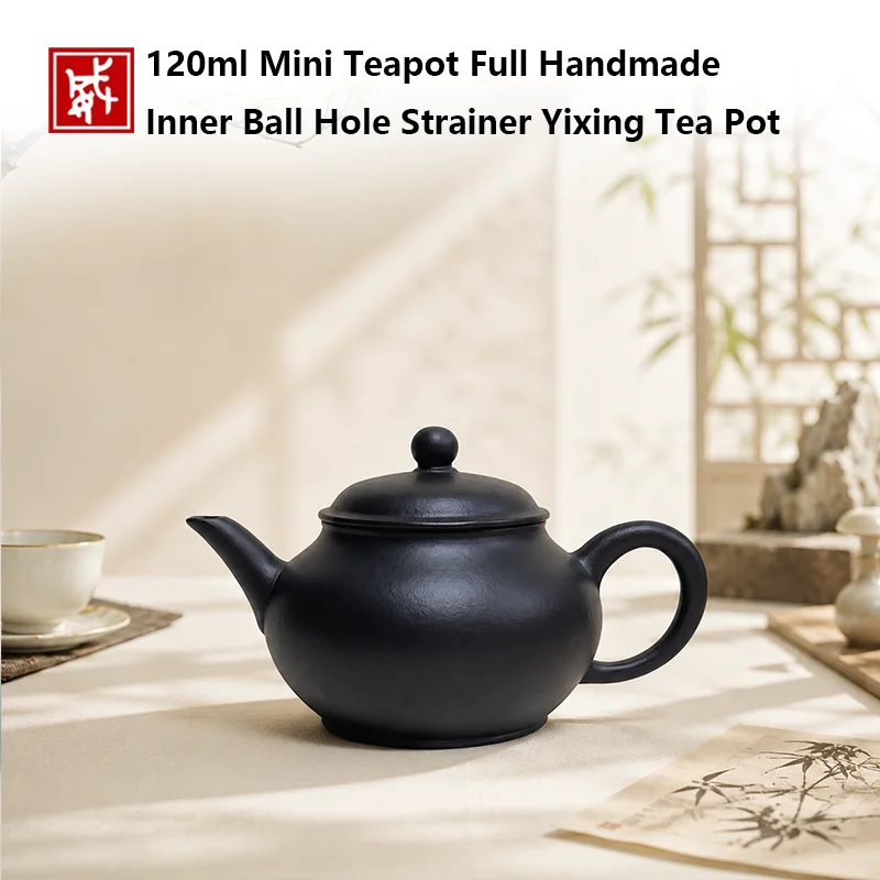 Handmade Zisha Yixing Teapot Purple Clay Kettle with Inner Ball Hole Filter Gongfu Chinese Kung Fu Tea Pot for Brewing Tea