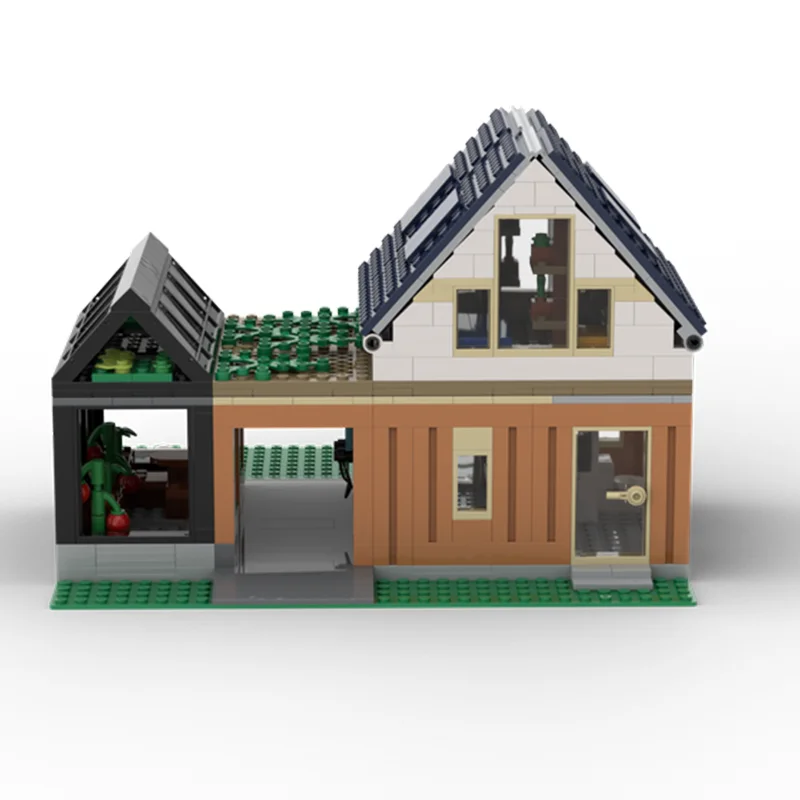 646PCS MOC Creativo Città Street View Modulare Casa di Famiglia Modello Architettura Building Block Fai da Te Bambini Assemblaggio Mattoni Giocattoli Regali