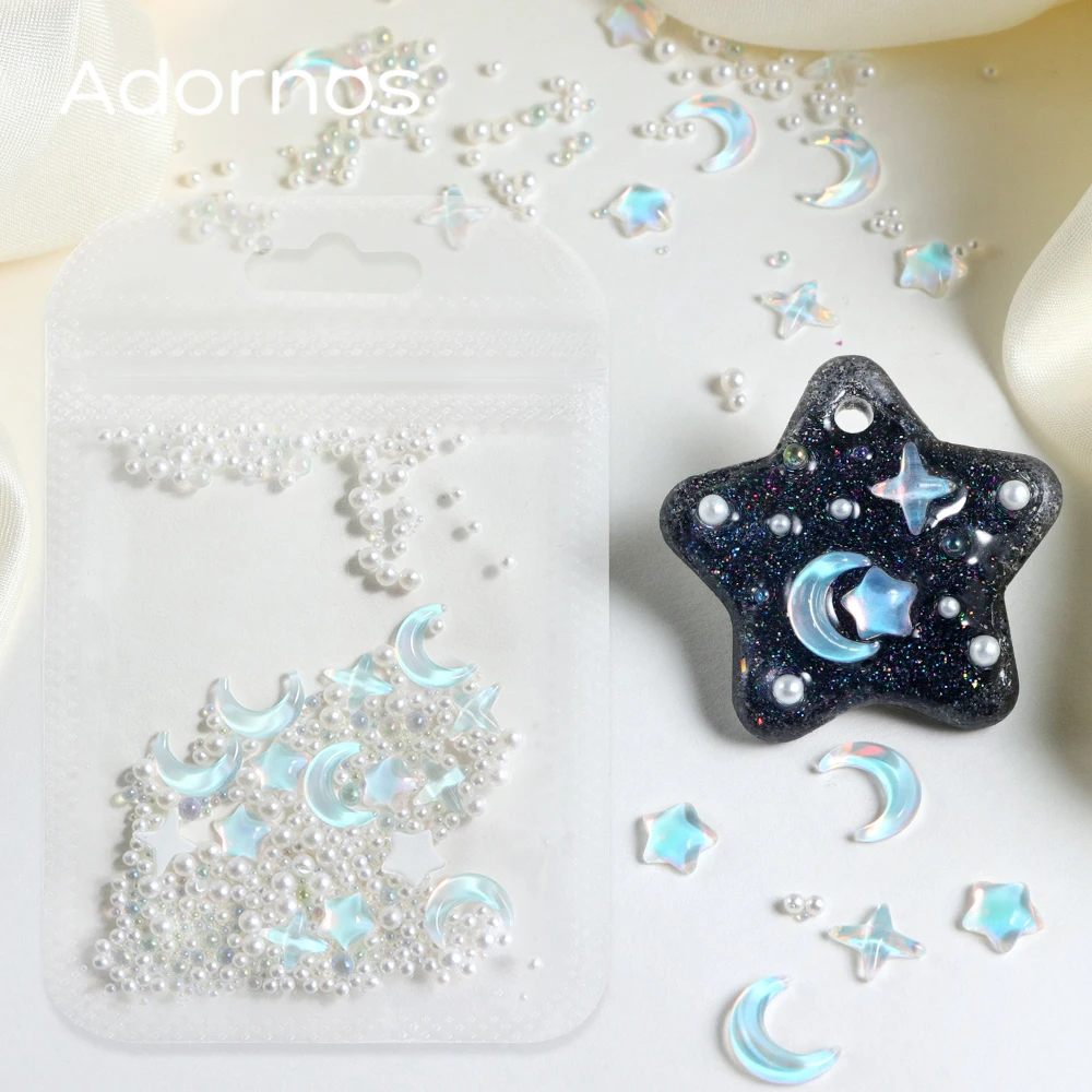 DIY Resin Crafts Filling Accessories Aurora Star Moon Shape Silicone Mold Resin Art Supplies Summer Decor Jewelry Pendent Making