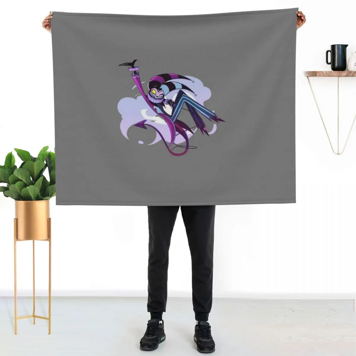 

Helluva Boss - Fizzarolli Throw Blanket Machine Washable Soft Warm Blanket
