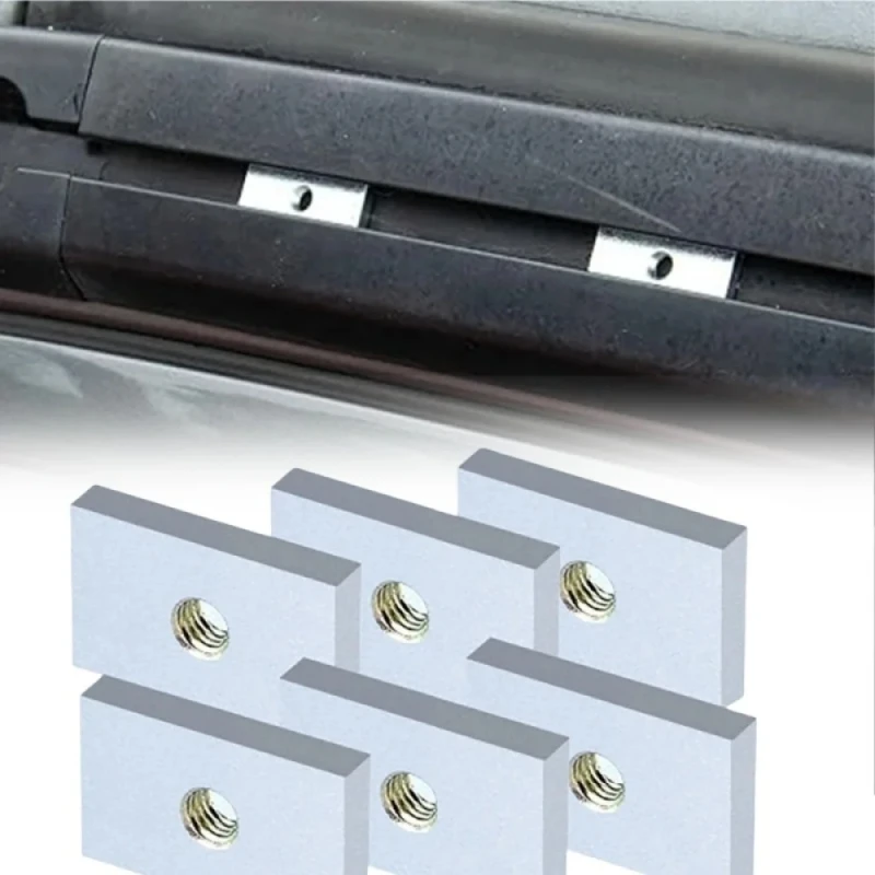 6Pcs Steel Piping Block Piping Rail Swith Solt Nut With M8 Thread For VW T5 T6 T6.1 California Camper Accessories