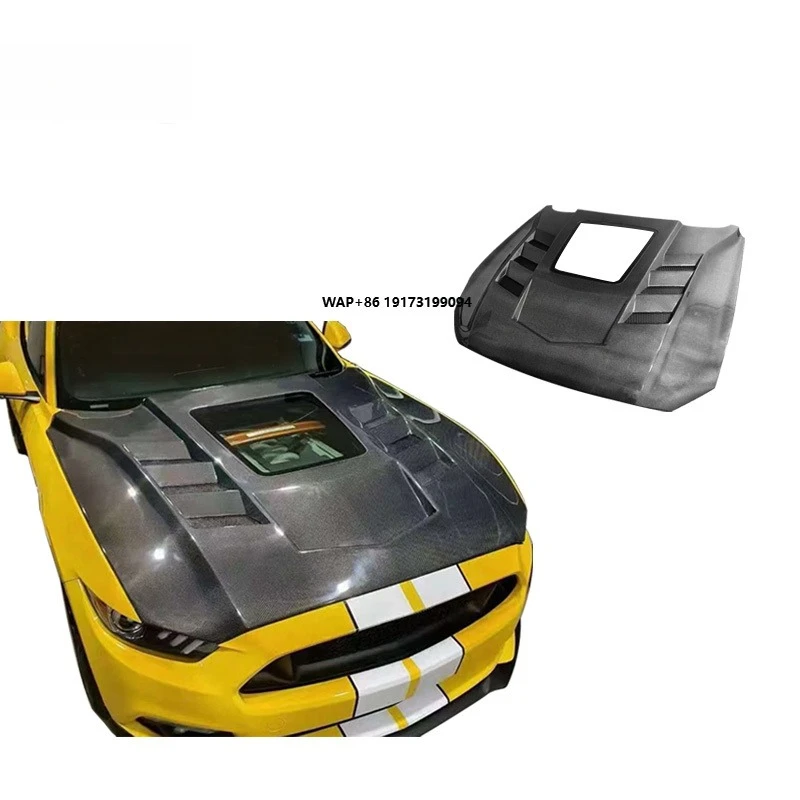 

15th-17th Generation for Mustang with Carbon Fiber Transparent Hood Modification