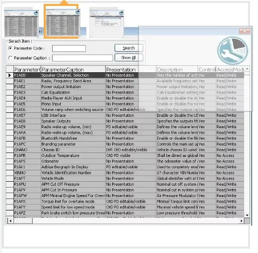 for Volvo PTT Parameters Description APCI+ (Version 4) + keygen