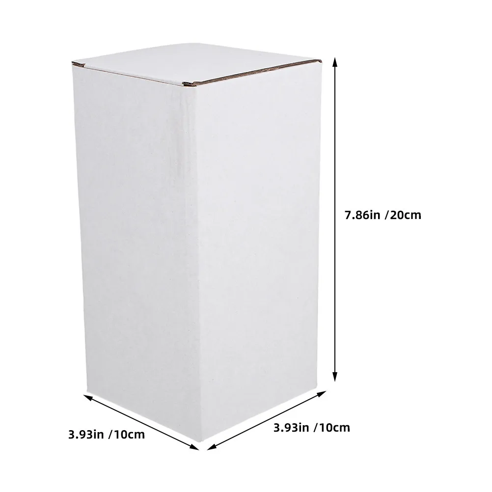 5Pcs White Corrugated Cardboard Shipping Package Box for Transporting Mailing Moving Storage Professional White Exterior