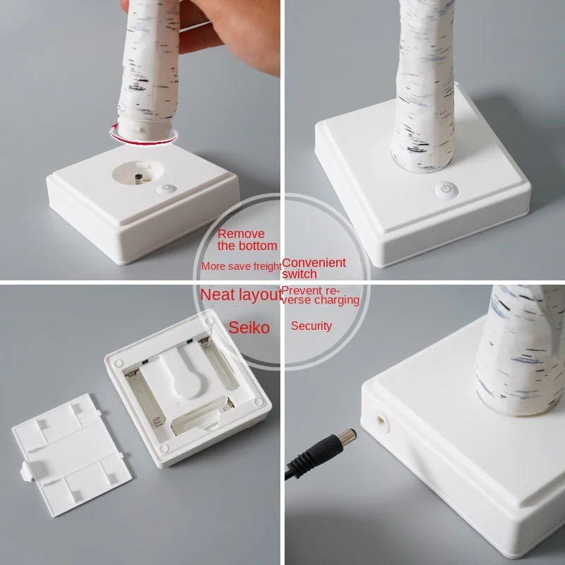 Luci dell'albero di salice, decorazioni per scene di feste di Natale a LED, luci per decorazioni per la casa, regali di compleanno, camerette per ragazze, alberi luminosi