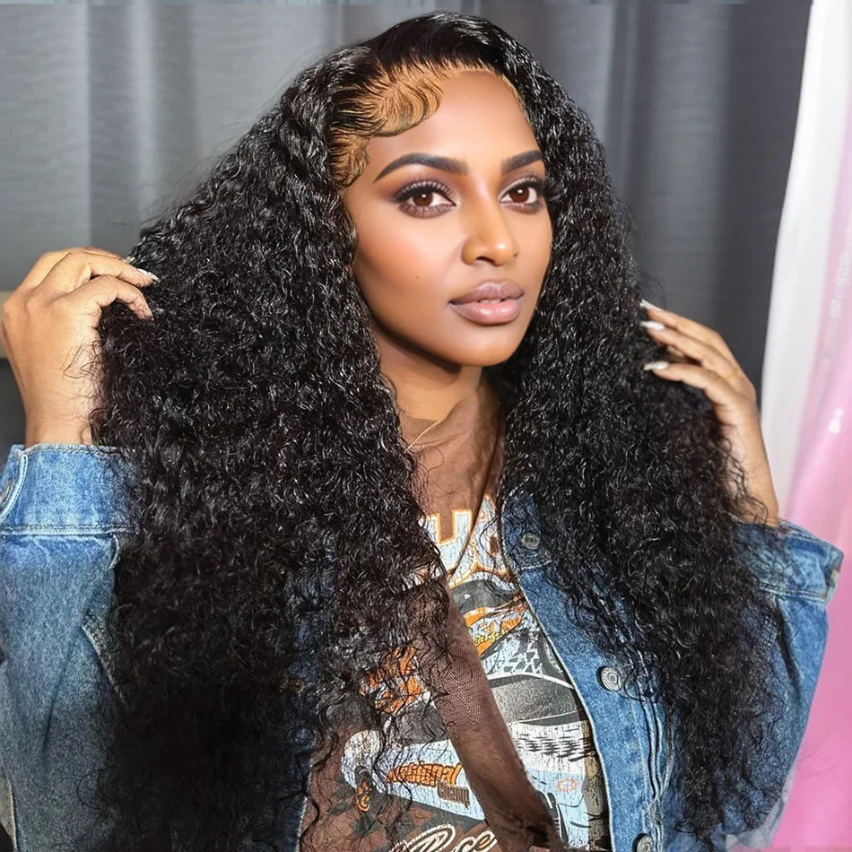 38 Inch Water Wave Lace Frontal Wigs 13x4 13x6 Human Hair Lace Frontal Wig For Women Remy Pre Plucked 5x5 Closure Curly Wigs