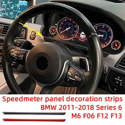 Dashboard Speedmeter Panel Decoration Strips Carbon Fiber Car Stickers For BMW 2011-2018 M6 F06 F12 F13 Interior Accessories