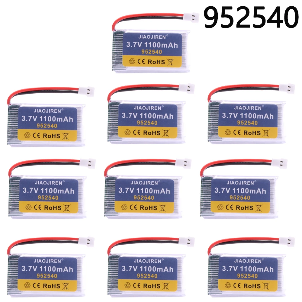 Lipo Battery For Syma X5 X5C X5C-1 X5S X5SW X5SC V931 H5C CX-30 CX-30W Quadcopter Spare Parts upgraded 3.7V 1100mAh 952540