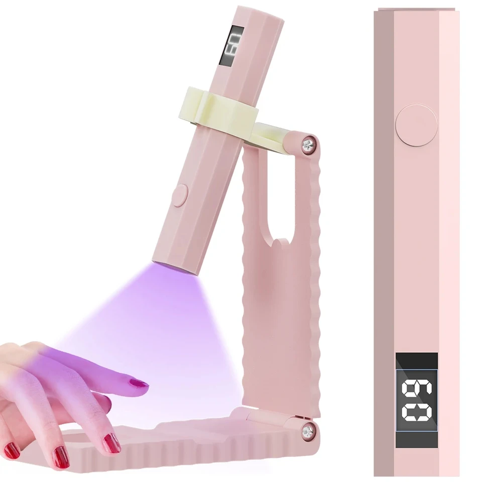 홈피쉬 UV LED 네일 램프 (조절 가능한 브래킷 베이스 및 LED 표시등 포함), 빠른 경화 및 젤 네일용 전문 네일 건조기