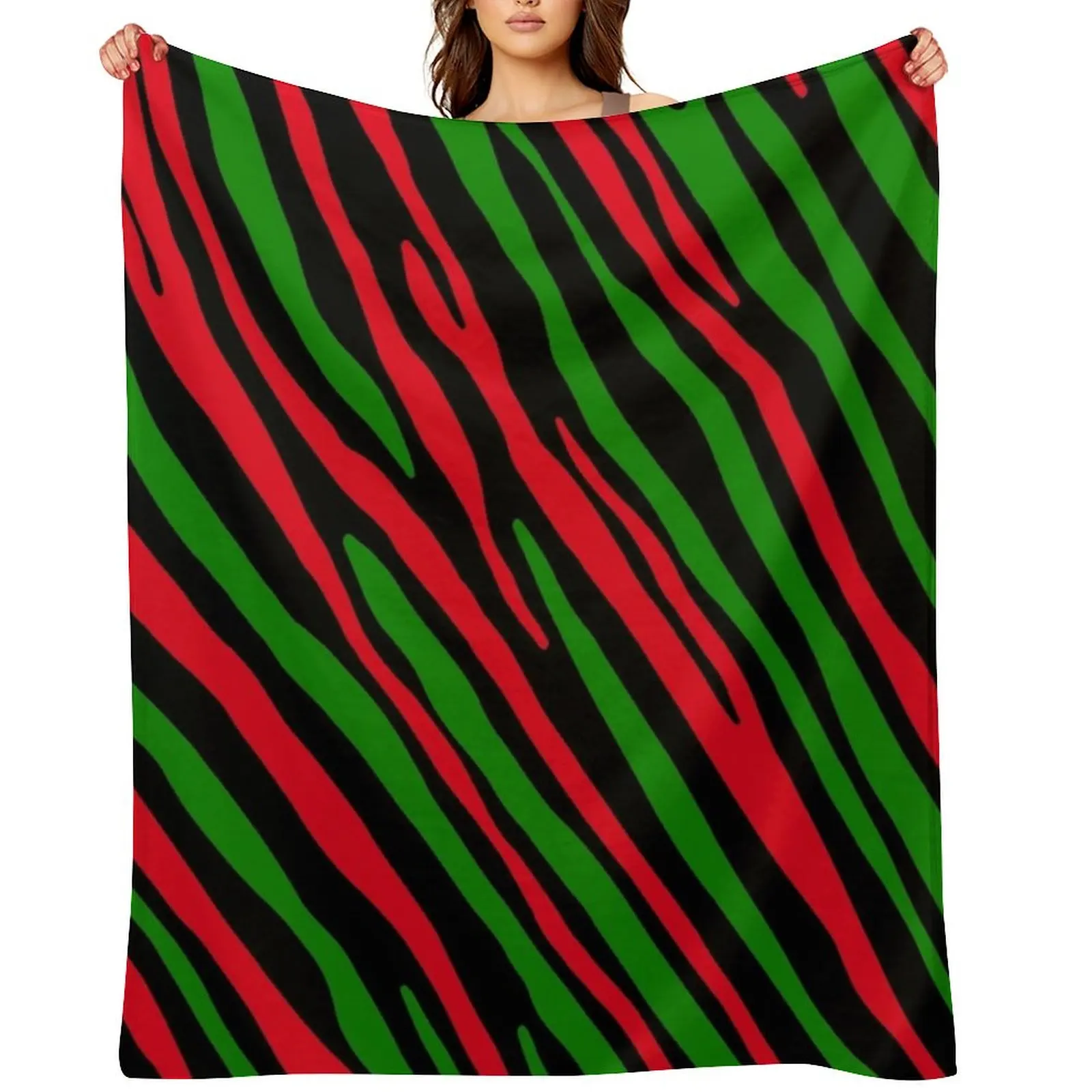 

90's Tribe Pattern Throw Blanket Fashion Sofas Flannel Camping Heavy Blankets