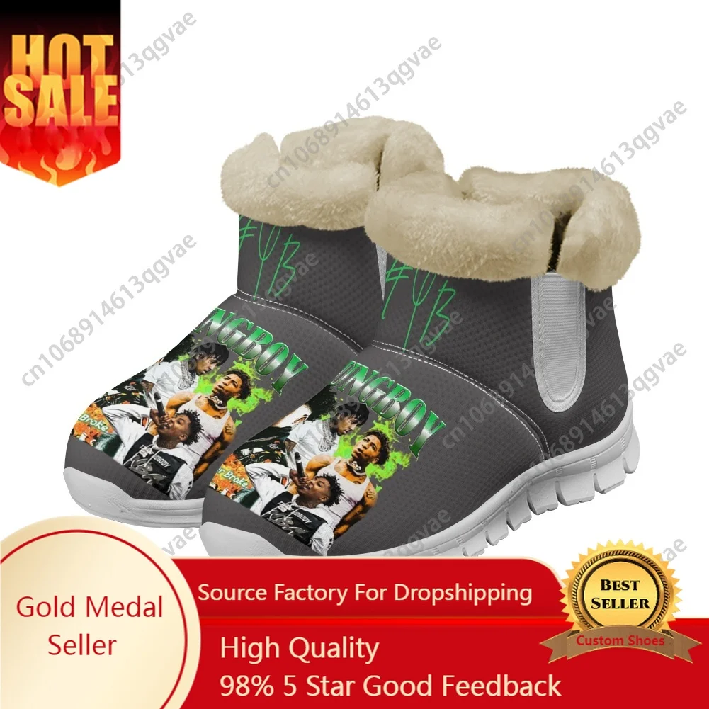 

Rapper YoungBoy Never Broke Again Snow Boots Mens Womens Teenager Shoes Keep Warm High Quality Couple Sports Custom Sneakers