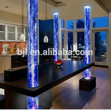 Sensory LED Acrylic Bubble Light Decorative Floor Lamp Tube Column