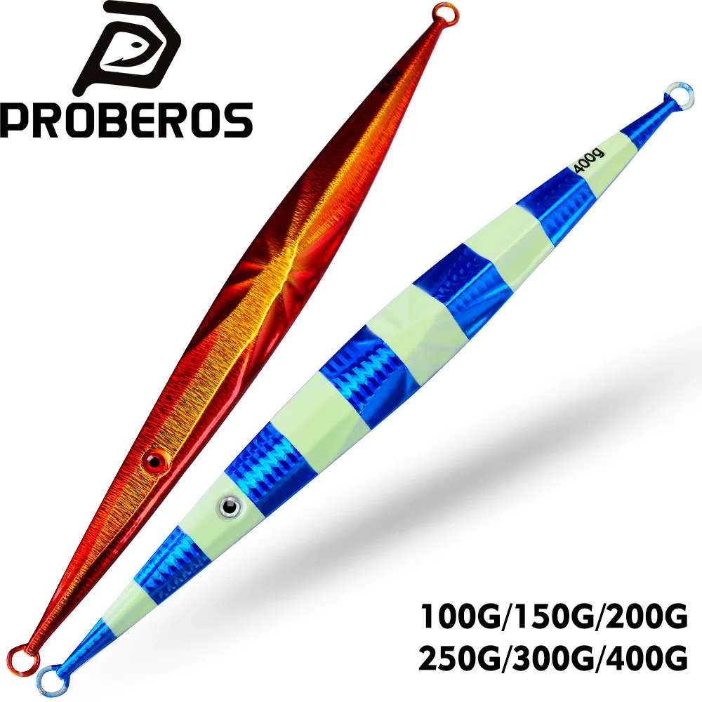 

PROBEROS 100-400G Sea Fishing JiG Lure 1pc Pencil Bait Big Gram Heavy Artificial Hard Bait Deep Sea Boat Fishing Fakebait Tackle