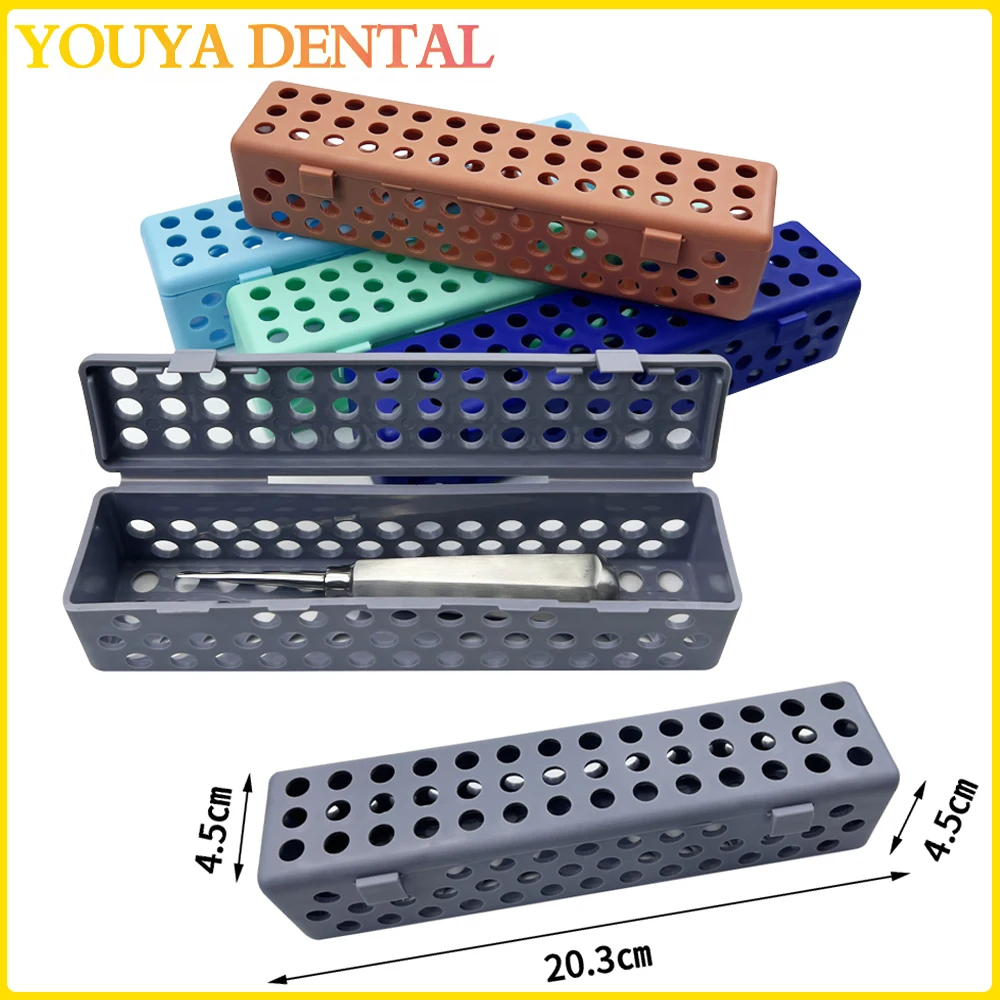 

Dental Sterilization Box Plastic Disinfection Placing Case For Forceps Tooth Extraction Elevators Surgical Instrument Holder