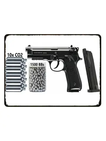 Vintage HD Pistol Metal Sign, Retro Wall Decor for Home Bar Club Man Cave