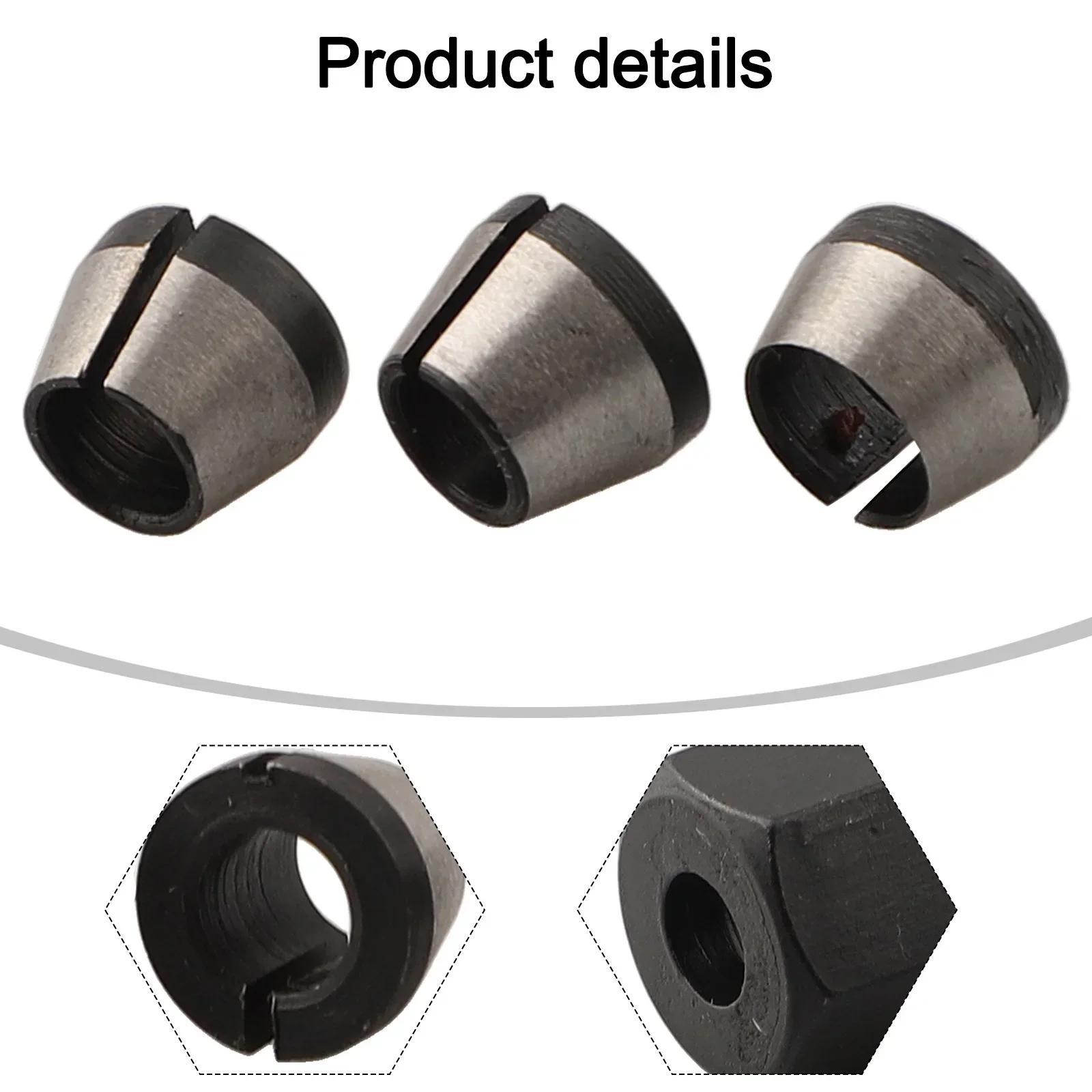 Mesin pangkas ukiran, Collet Chuck Collet Router listrik mesin pemangkas ukiran Bushing konverter