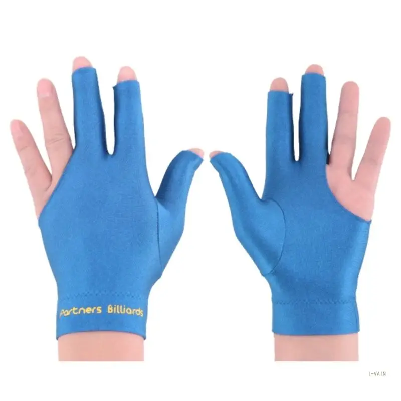 M5TC Man Women Elastic 3 Fingers Show Gloves for Billiard Shooters Pool Snooker Cue Sports, Wear on The Right or Left Hand