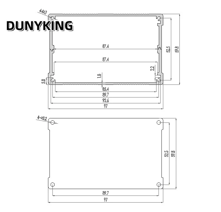 Aluminium behuizing waterdicht 120x97x60mm behuizing PCB DIY instrument elektronisch project beschermende doos legering componenten gemaakt PCB