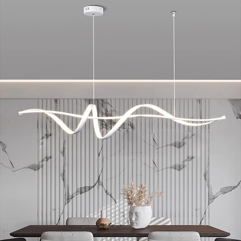 NEO Gleam Modern Led Chandeliers Lights For Dining Room Kitchen Room Bar Cord Indoor Hanging Lamps Chandelier Matte Black