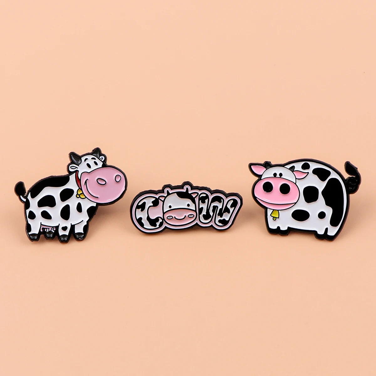 

Spotted Cow Badges Lapel Pins for Backpacks Kawaii Metal Enamel Pin Brooches for Women Fashion Jewelry Accessories Gifts