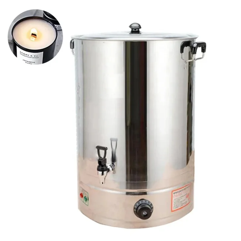 Fundidores eléctricos de Metal para interiores personales, recipientes para ollas, caldero con grifo, fabricación de velas de soja, tarta de parafina, cera, jabón de precio