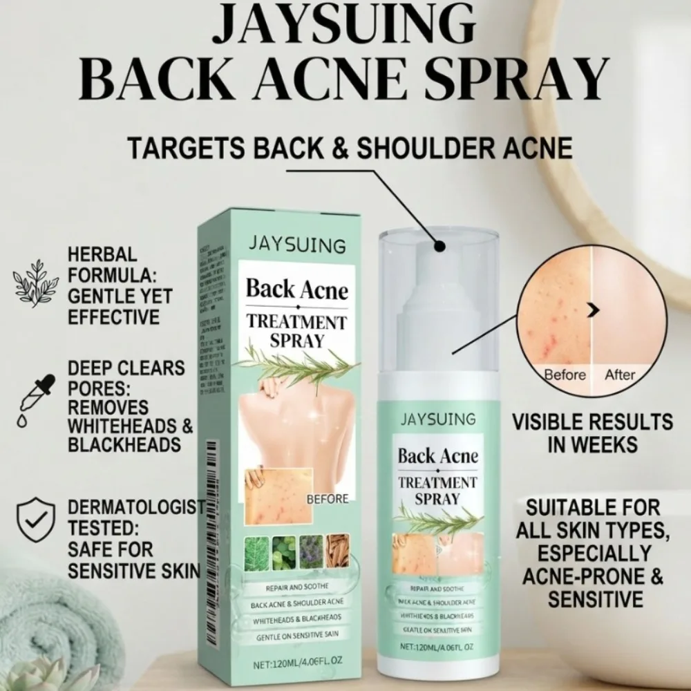 120ml Herbal Back Shoulder Soothing Spray Refreshing Mist Smooth Bumpy Skin Sensitive Skin Friendly Daily Body Care Lotion - view 2