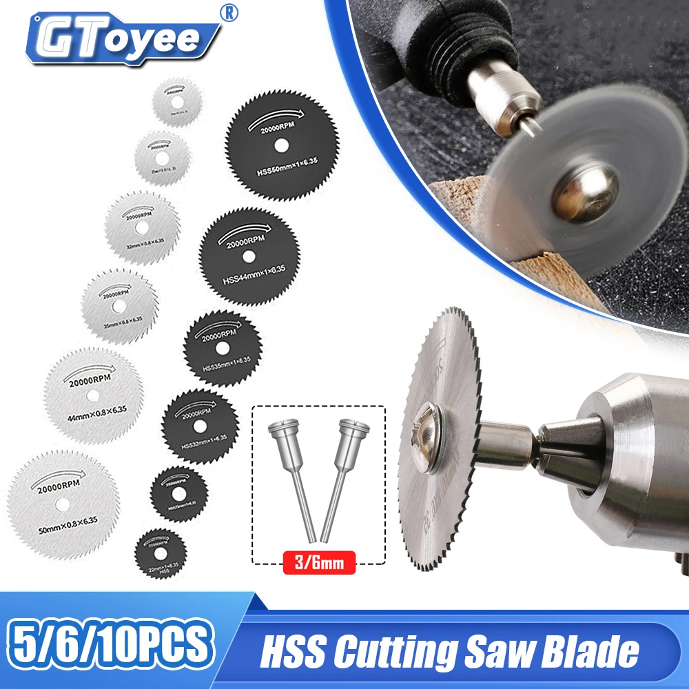 5/6/10pcs Diamond Cutting Discs 40 Teeth Metal Saw Blade Metal for Plastic Metalworking Mini Rotary Cut-Off Tools Cutting Disc