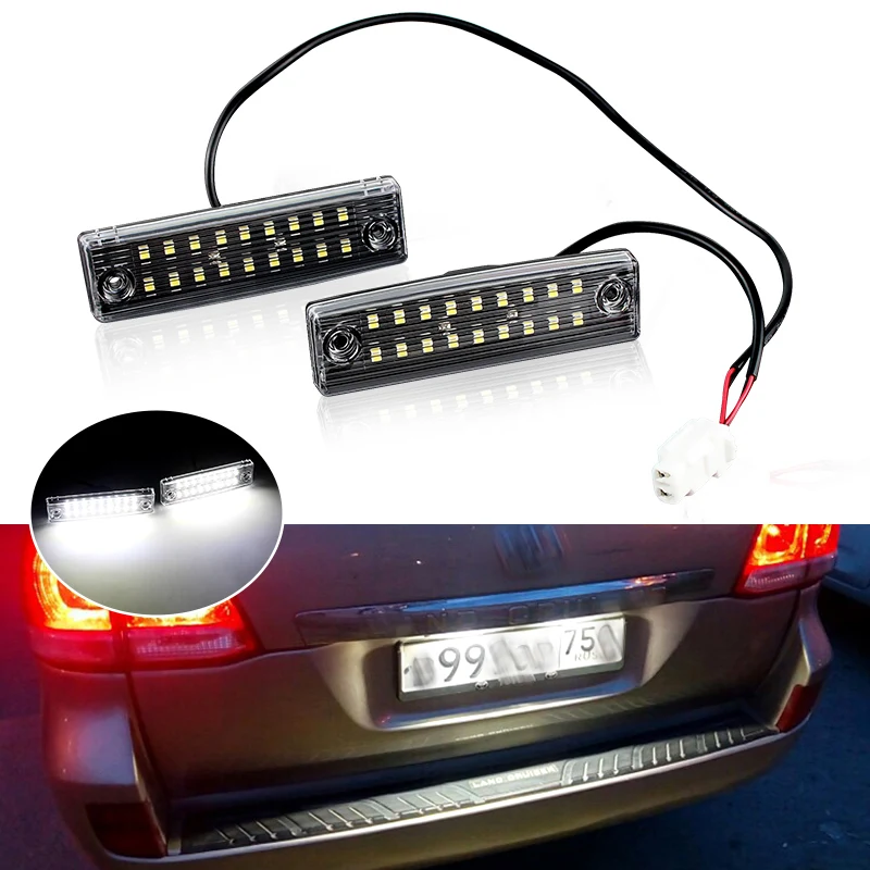 For Toyota Land Cruiser Prado TRJ150/GRJ15 #/GDJ15 #(Lexus GX 470) LED License Plate Light Lamp number plate light Error Free 2x