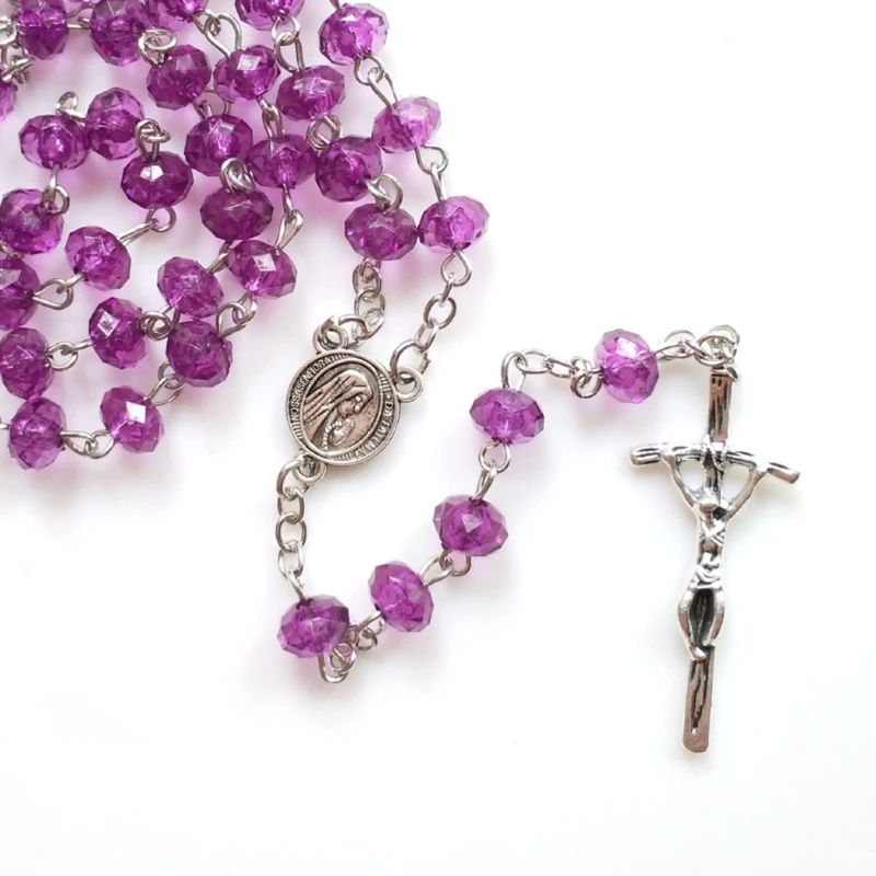 Bead Rosary Necklace Holy Church Home Bedroom Decoration