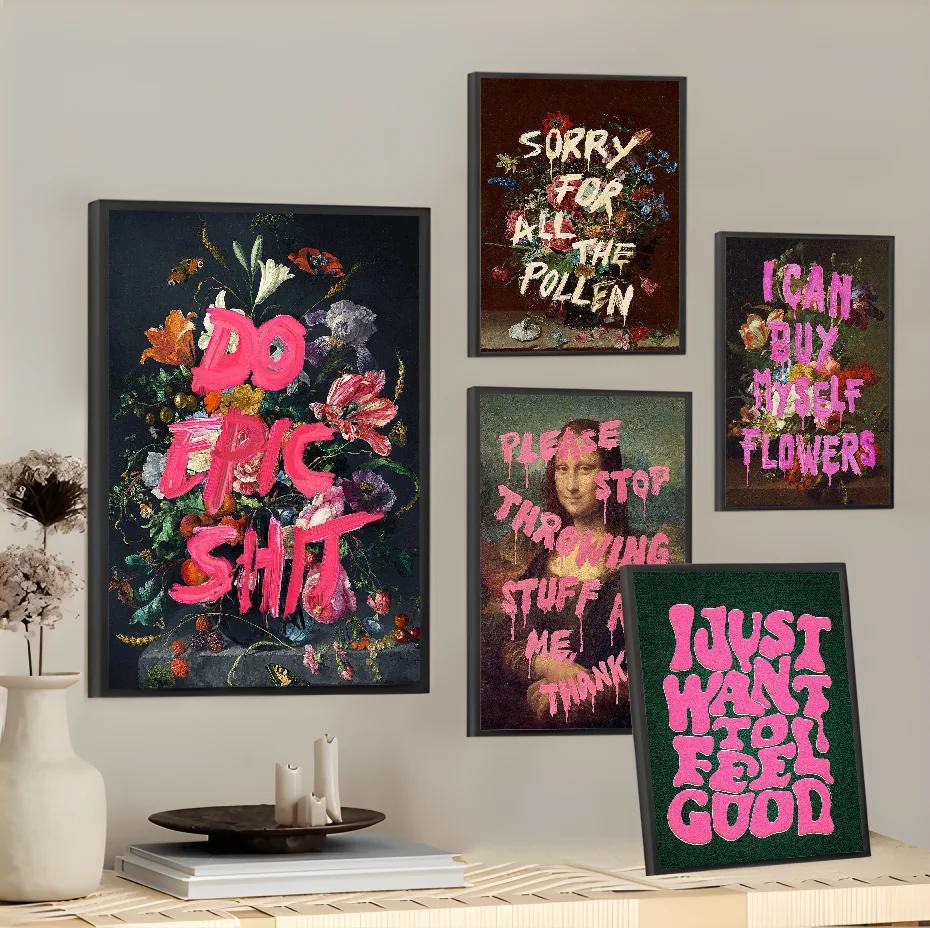 

Do Epic Shit Art Design Quotes Poster Wall Art Painting Study Nordic Home Decor