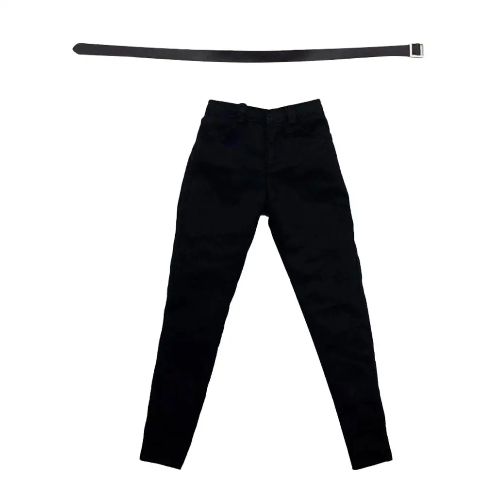 

Мужская одежда в масштабе 1:6, черные повседневные брюки для 12-дюймовой фигурки или куклы