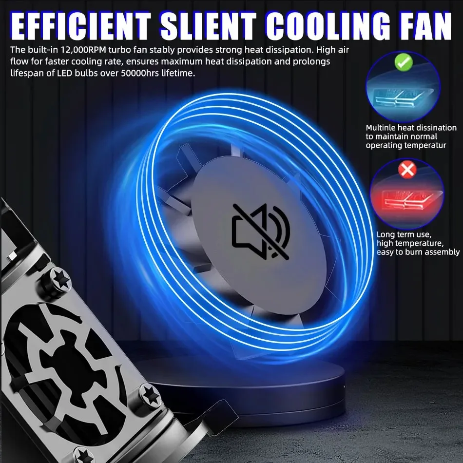 NXY NX30 LED Matrix Laser Headlight Bulb Hi Low Beam Demon Eye Cut Line High Power Car Lamp Projector Spotlight Retrofit Kit view 4