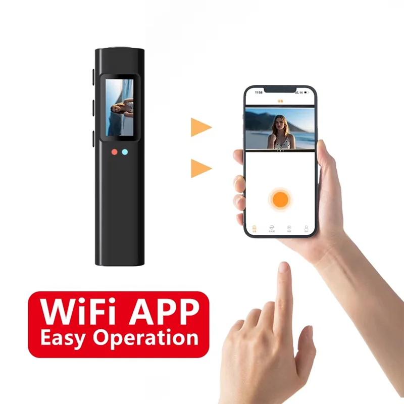 B34B-Camera Action Camera 2.7K Mini 250Mah Battery Sound Recording Video Recording White