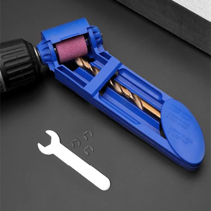 Portable Twist Drill Bit Sharpening Machine Grinding Bit Repairer Corundum Grinding Wheel Woodworking Repair Combination Tool