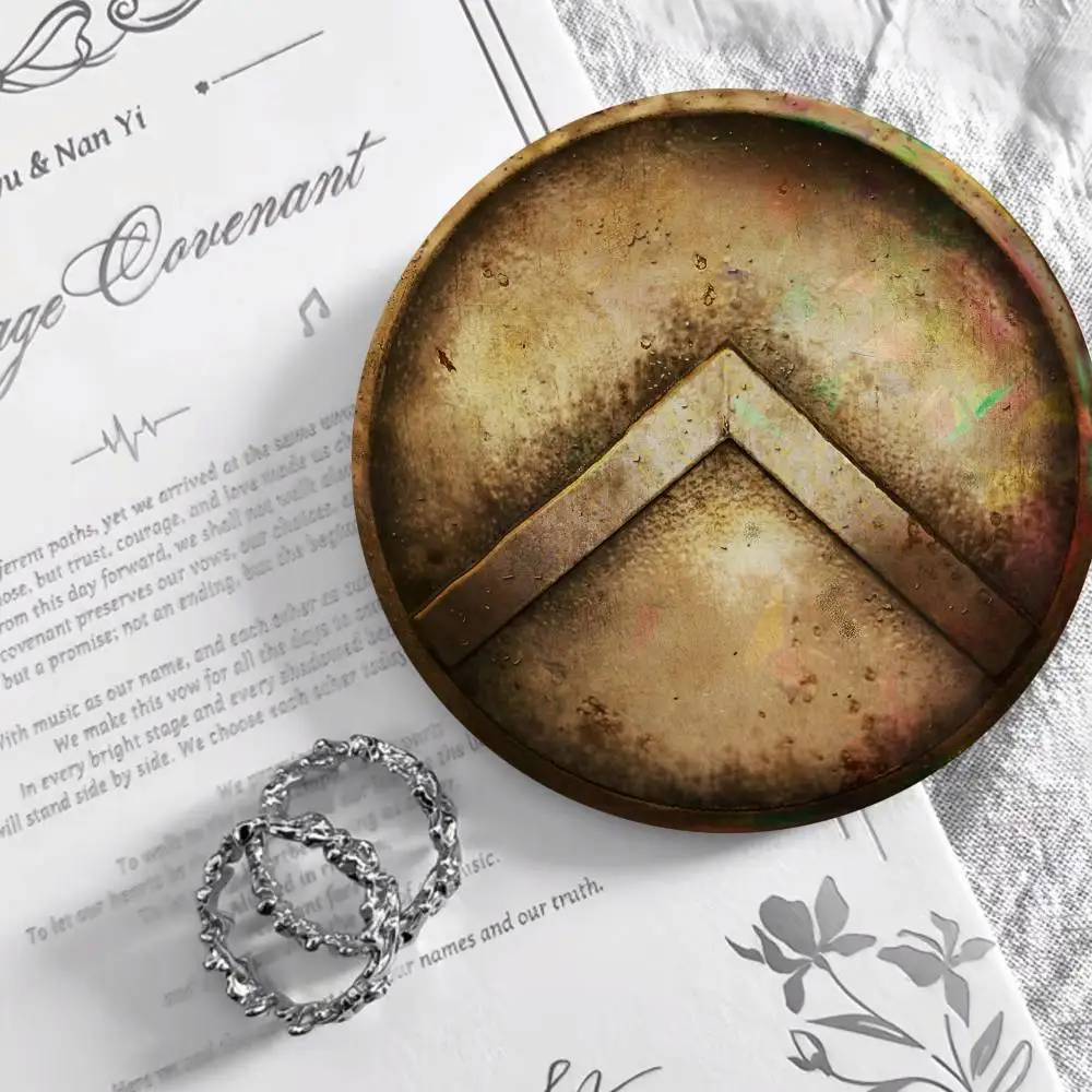 Spartan Shield Round Badges Can Be Used To Decorate Clothes And Backpack Pins