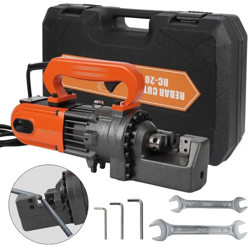 

Electric Hydraulic Rebar Cutter Tool, 1250W Cutting up to 3/4 Inch #6 4-20mm Rebar Steel within 3.5 Seconds,110V