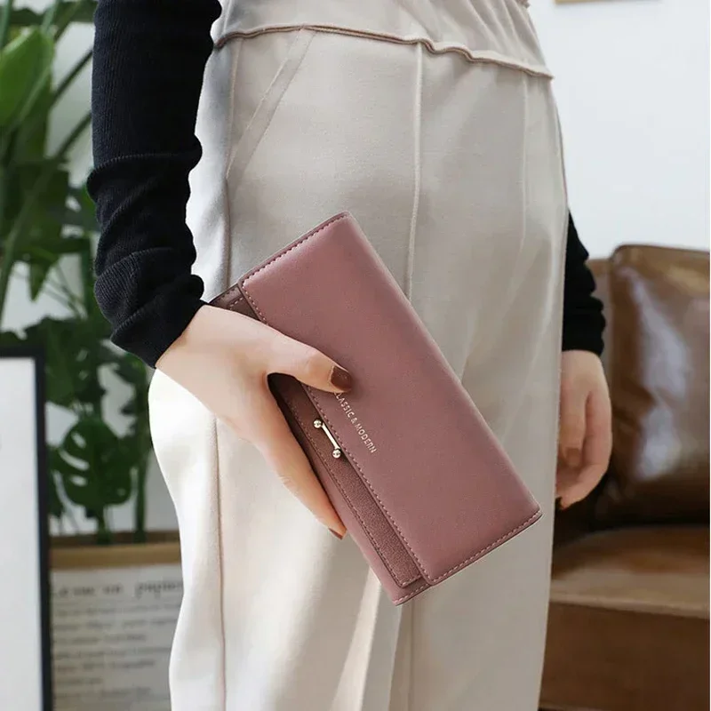 2024 Brand Luxury Women Wallet Long Purse Clutch Large Capacity Female Wallets Lady Phone Bag Card Holder Carteras Mujer