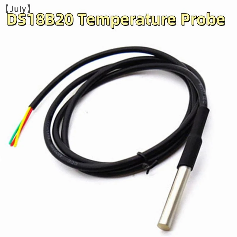 DS18B20 Cable de Sensor Digital impermeable a prueba de humedad a prueba de herrumbre 100Cm adaptador de Terminal de sonda de acero inoxidable