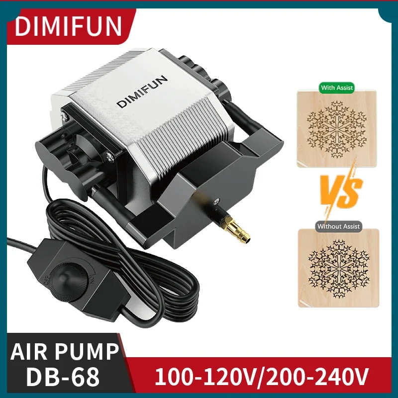 DIMIFUN Air Assist Pump for CNC Laser Engraver with High Output of 60L/Min and 28W Power