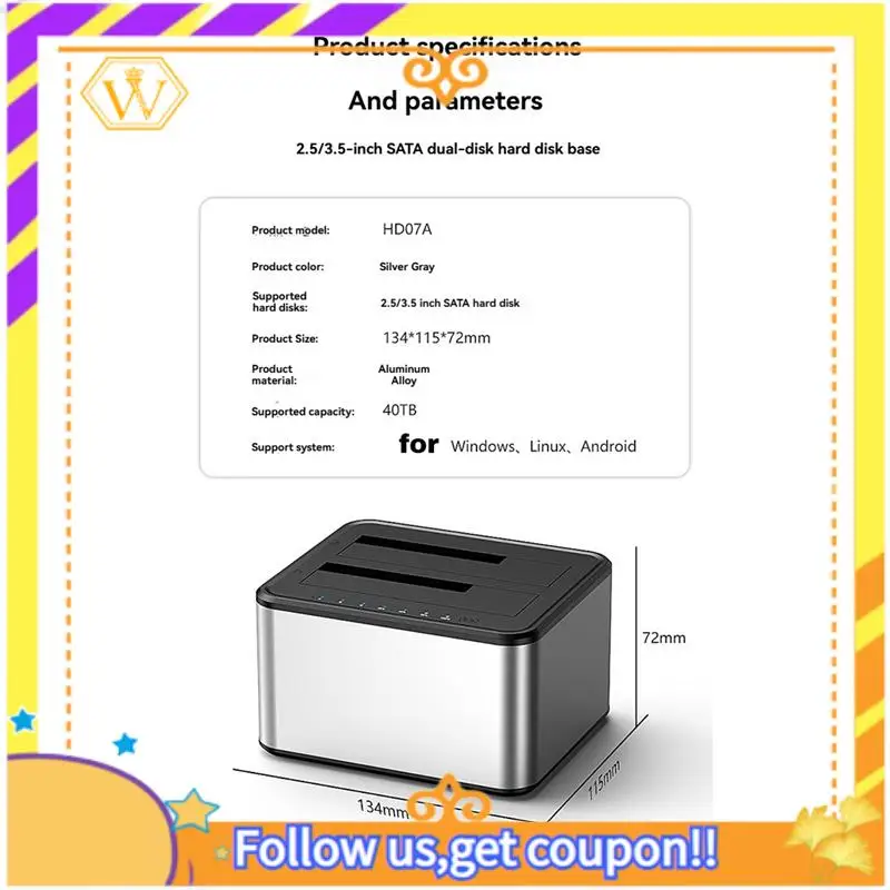 أحدث-2.5/3.5 بوصة SSD حاوية القرص الصلب الخارجي ثنائي الخليج محطة إرساء القرص الصلب SATA إلى USB 3.0 HDD