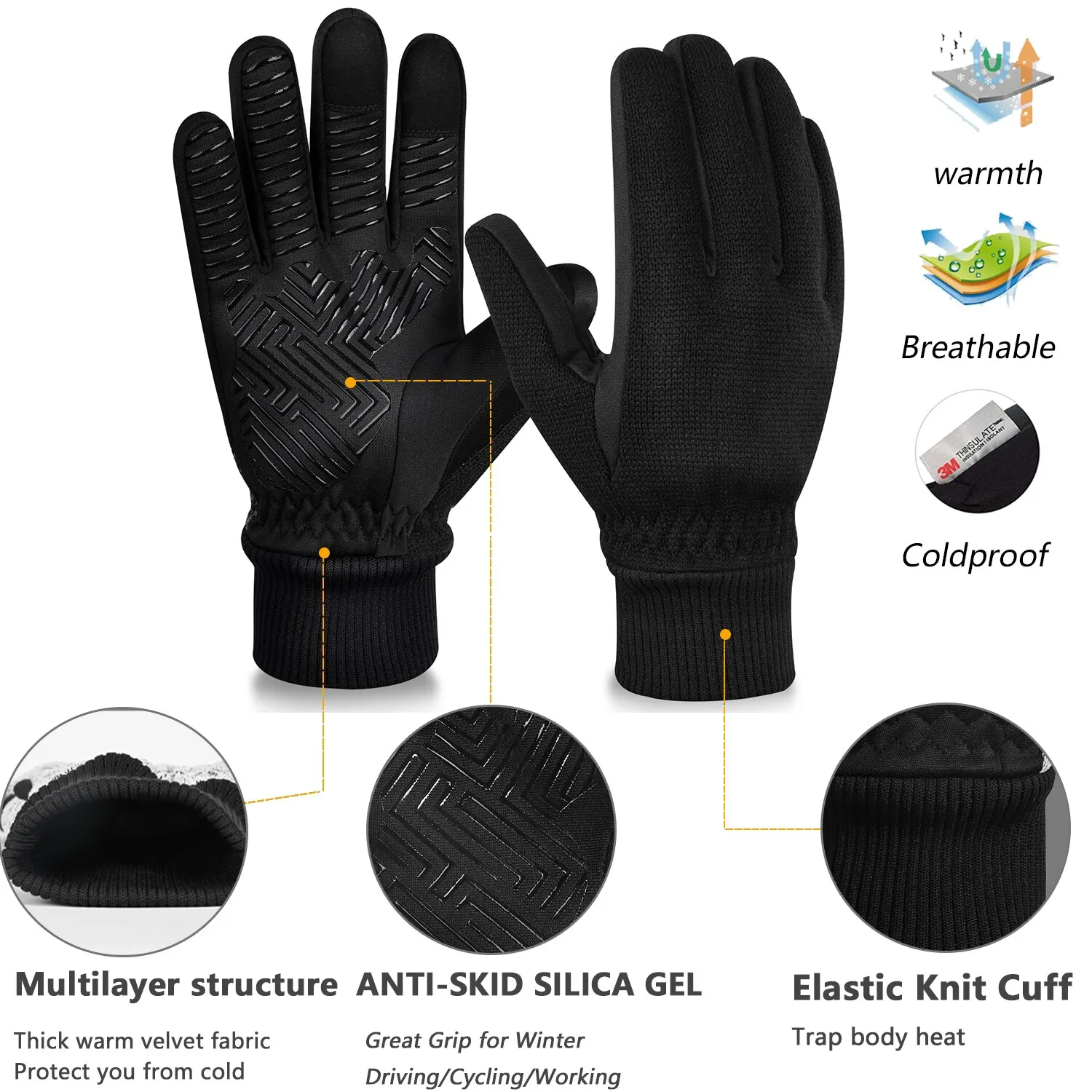 Guanti invernali MOREOK 3M Thinsulate Warm Anti-slip Touchscreen Bike Cycling Glove