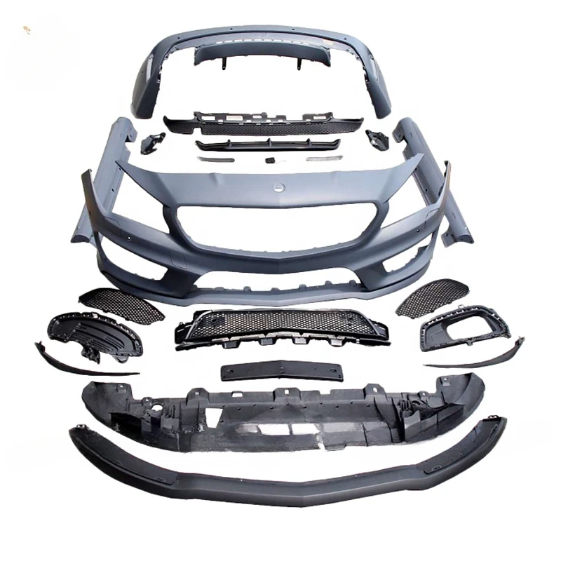 Upgrade To AMG Style PP Material Rear Bumper Front Bumper Grille Body Kits For Mercedes Bens CLA C117custom