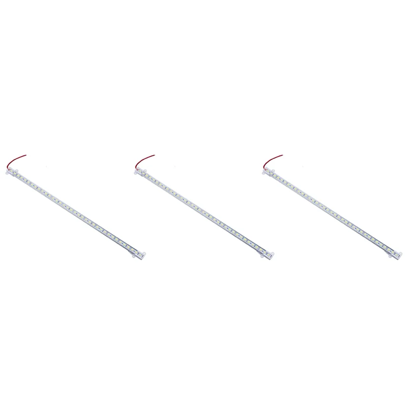 LICE-3 Pcs 50CM 5050 SMD 36 LED Day White Aluminium Rigid Strip Bar Light Lamp