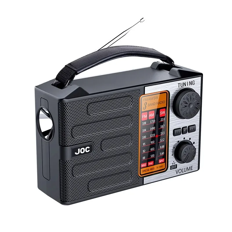 

Retro AM FM SW Multi Band Radio with Wireless Bluetooth Speakers Multifunctional Solar Charging Loud Volume USB/TF Play Music