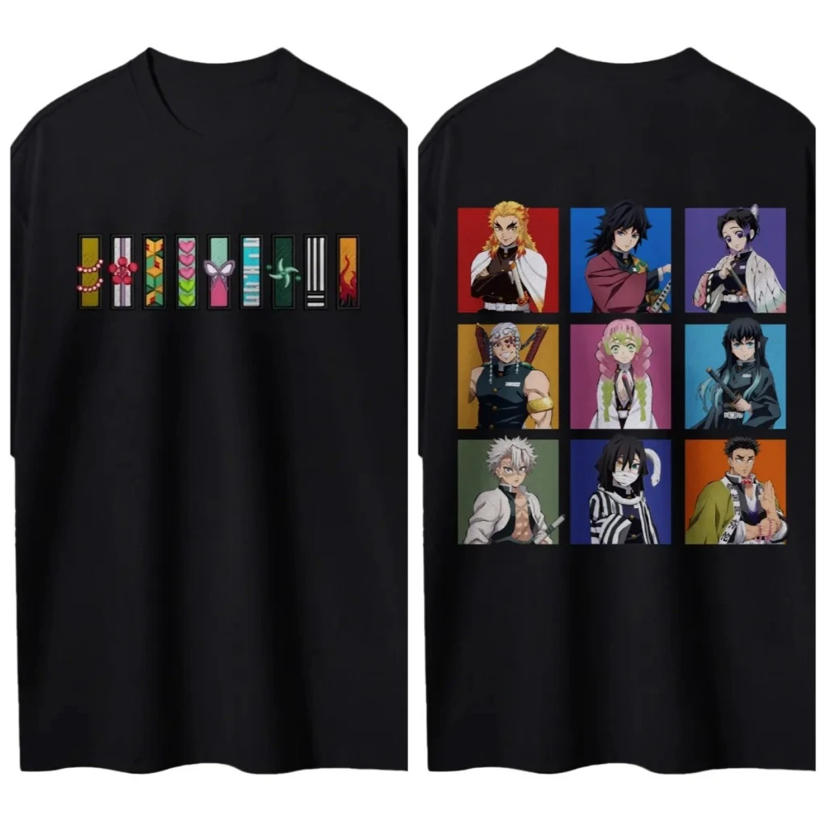 

Demon Slayer Short-sleeved Men's and Women's Same Style Comfortable Short-sleeved Couple's Clothing Casual Short-sleeved Wear