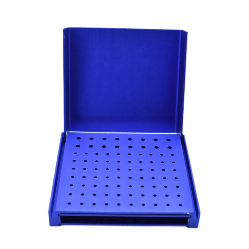 Dental 86 Holes Burs Holder Stand Sterilization Nails Organizers Dentistry Burr Storage Box Odontologia Block Drilling Case