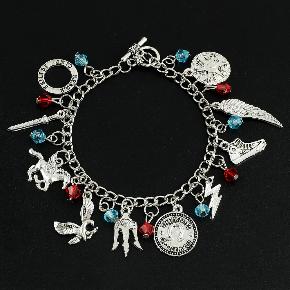 Percy Jackson Charm Bracelet Alloy Jewelry Vintage Bracelet Link Chain Gift For Ladies Women Men